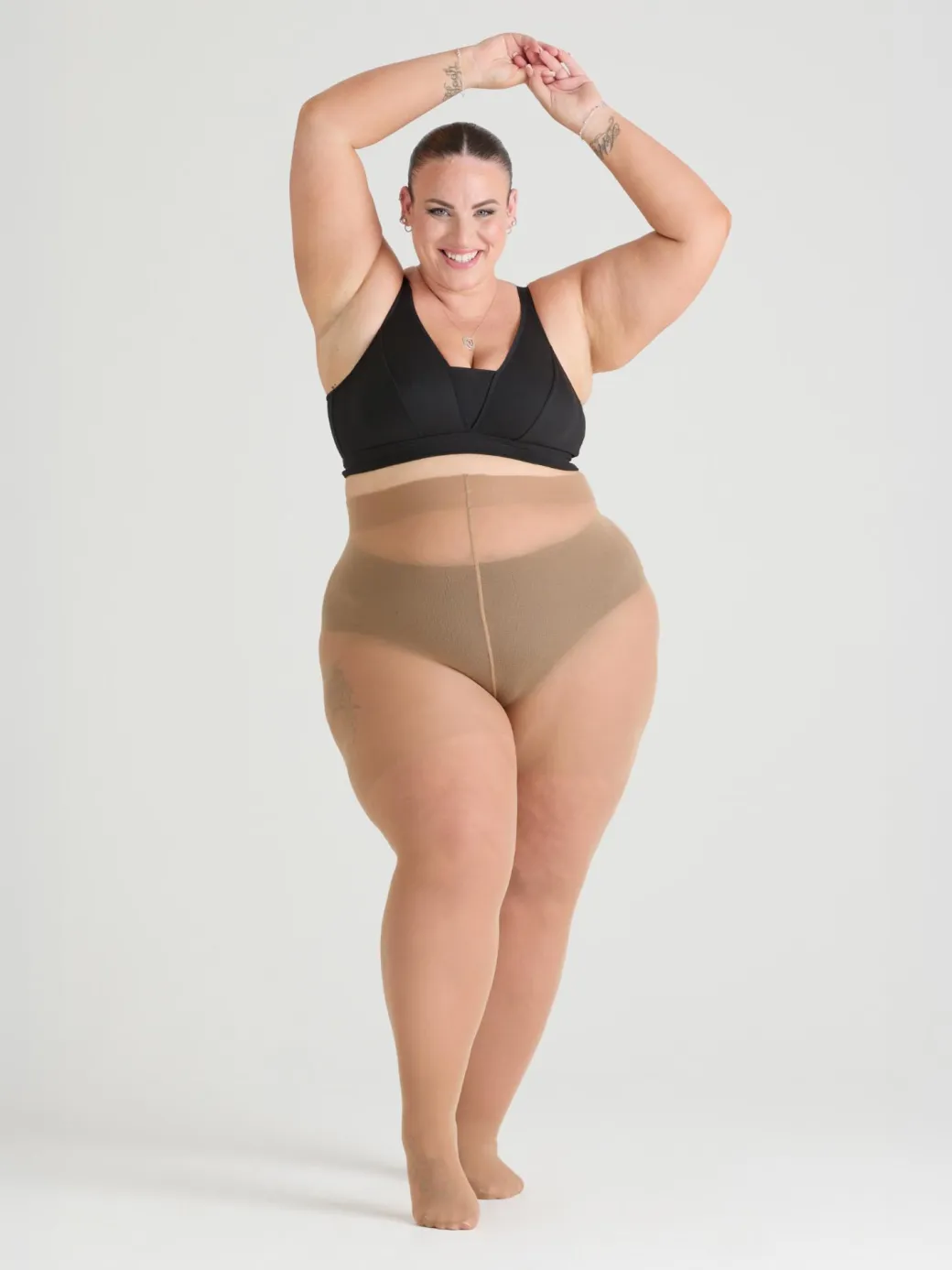 30 Denier Sheer Tights - Caramel Latte