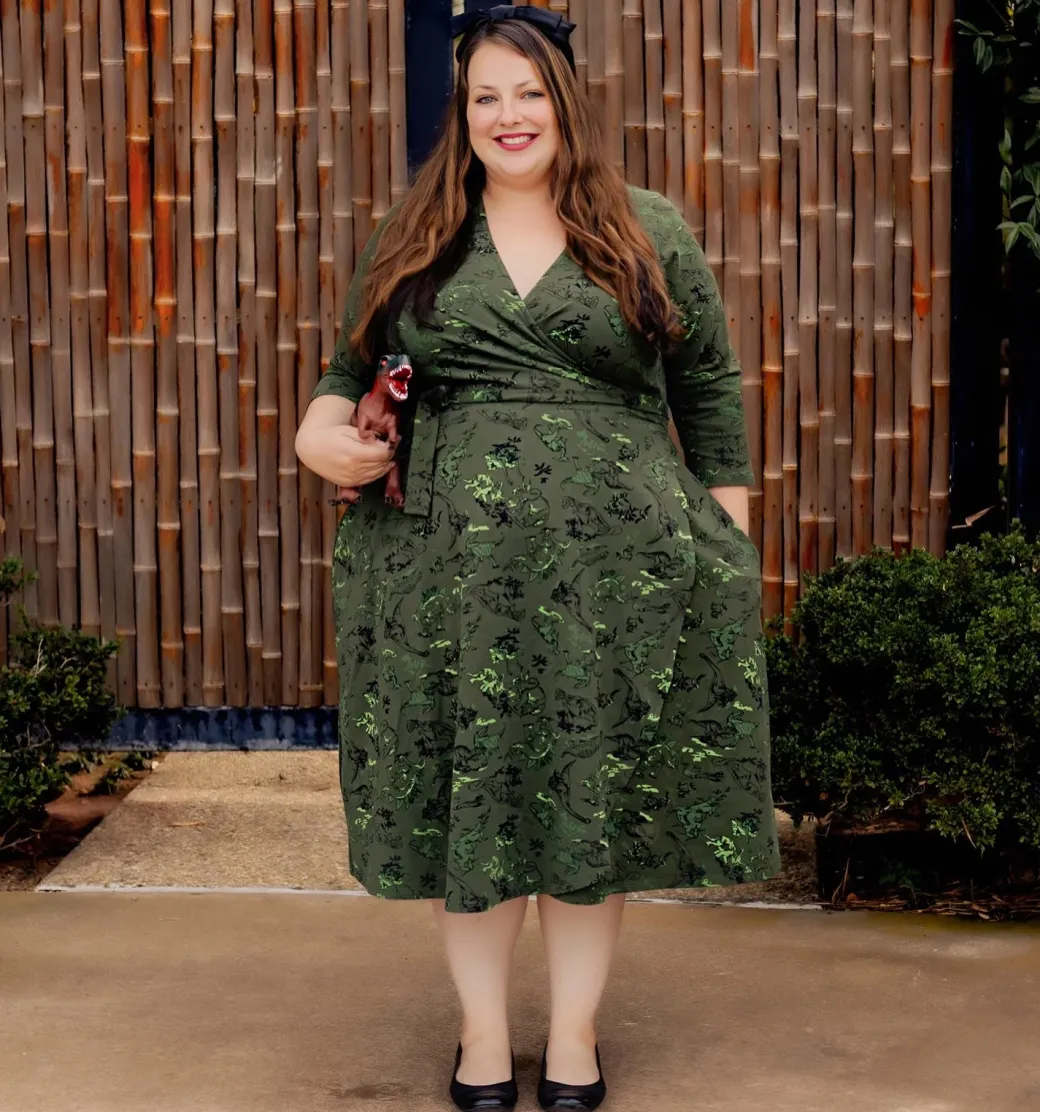 Dinosaur Wrap Dress - Brachio de Joy