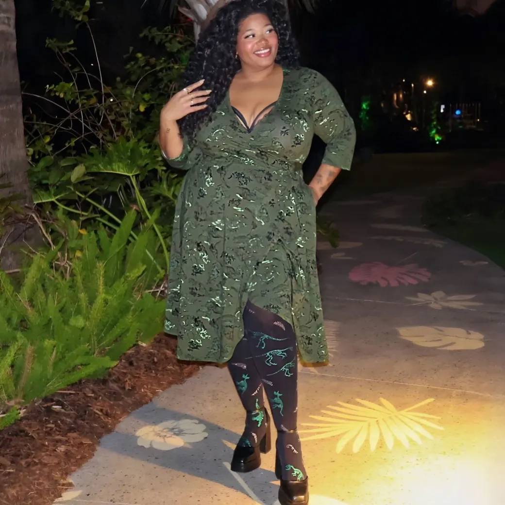 Dinosaur Wrap Dress - Brachio de Joy