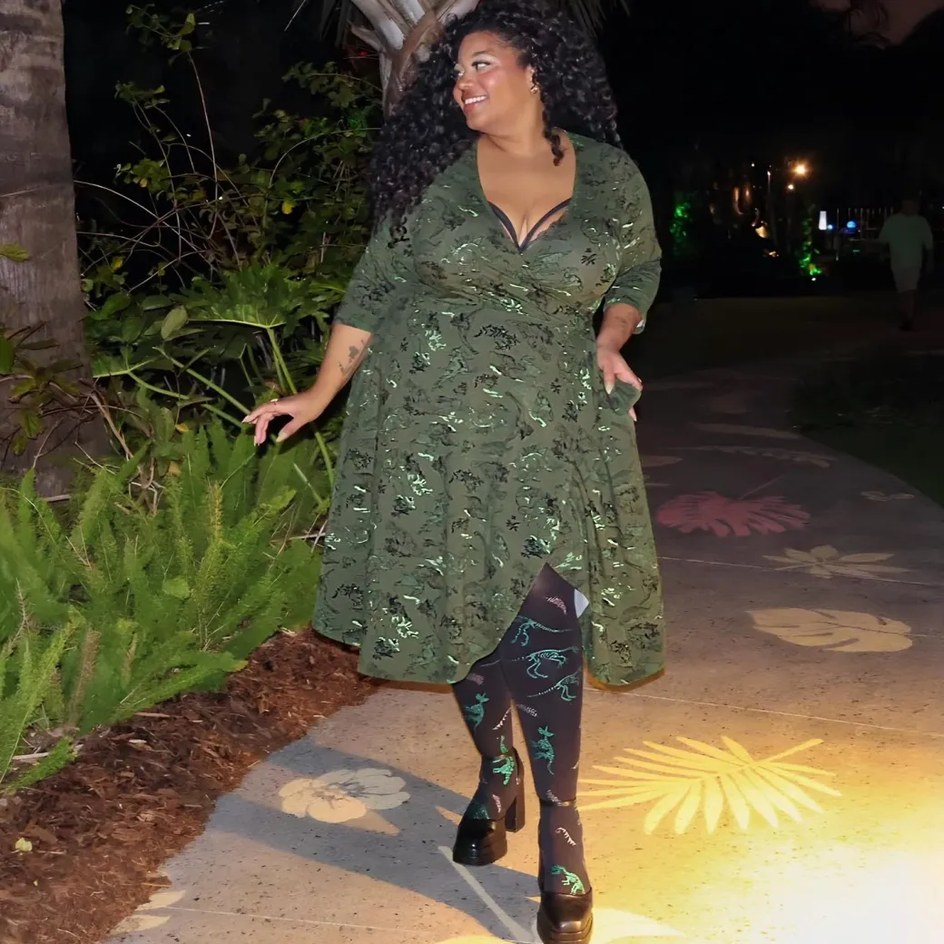 Dinosaur Wrap Dress - Brachio de Joy