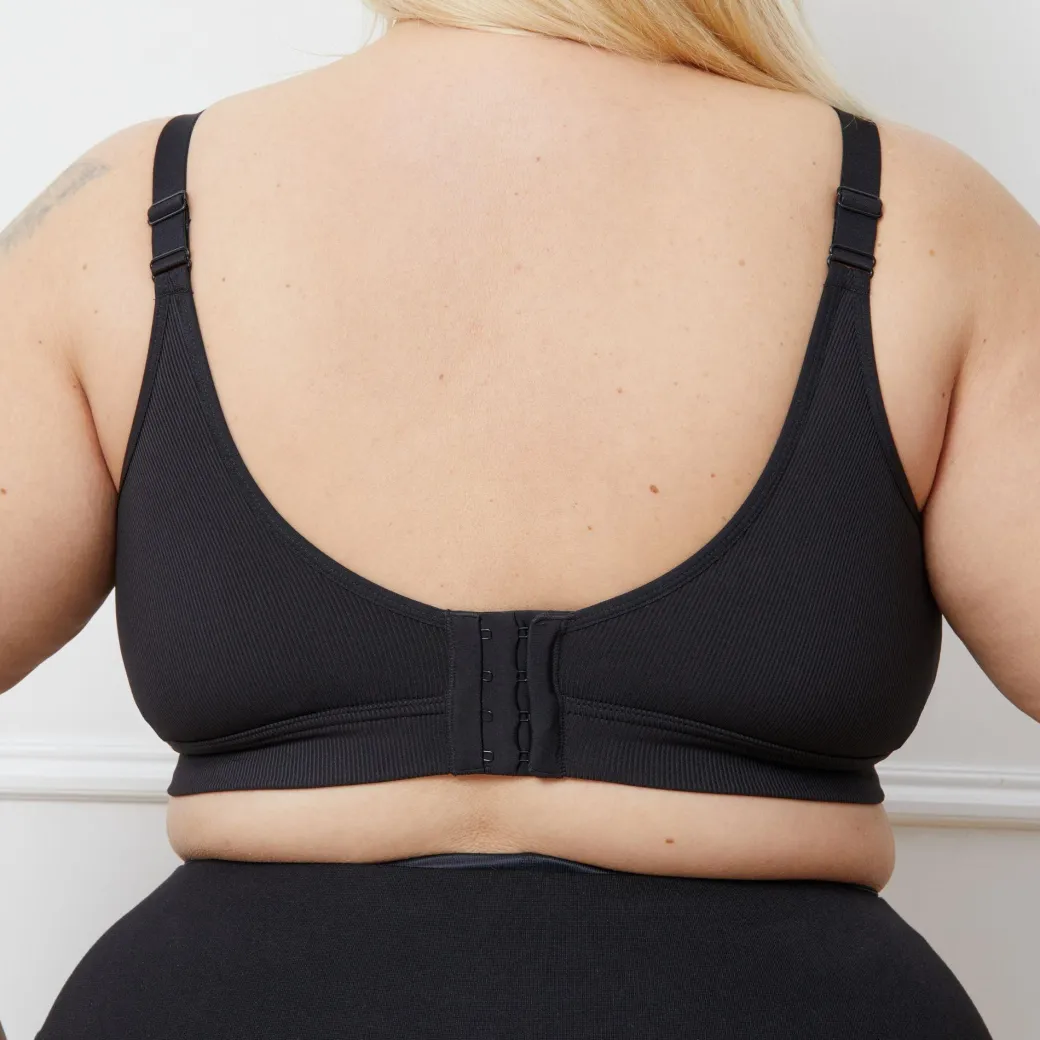Everyday Ribbed Bra - Black
