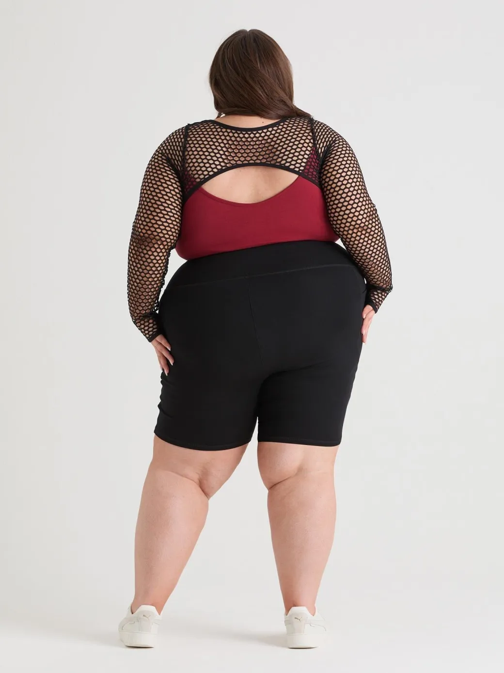 Fishnet Top - Alanis - Wine