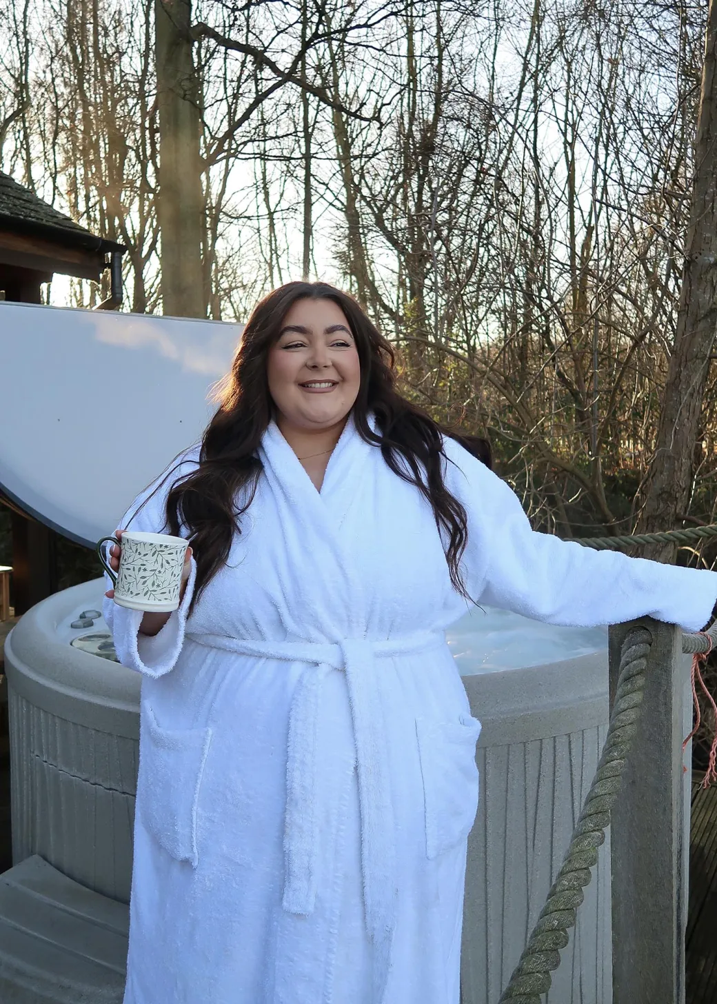 Floof Bath Robe - White