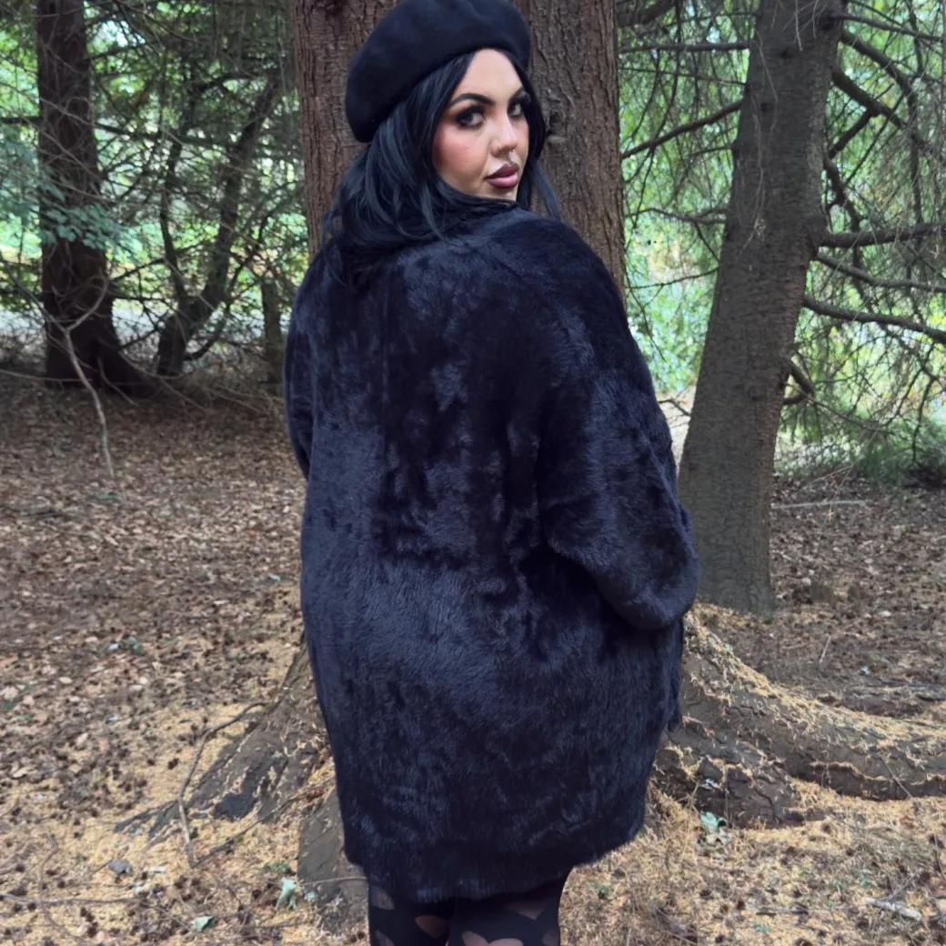 Fluffy Cardigan - Black