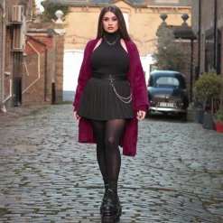 Fluffy Cardigan - Cherry
