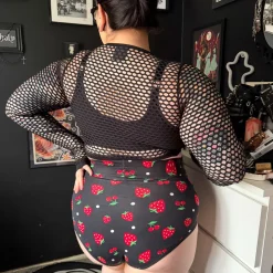 Fruity Super High Waist Knickers - Black