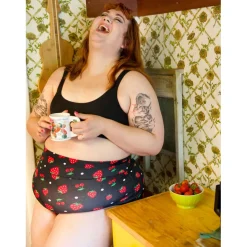 Fruity Super High Waist Knickers - Black