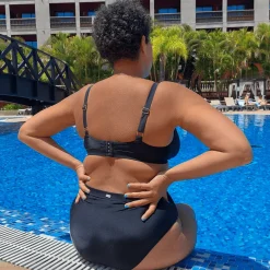 Hasta La Vista Bikini Top - Black