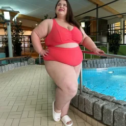 Hasta La Vista Rib Bikini Bottoms - Coral