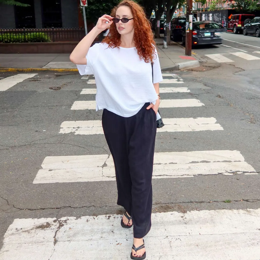Ida Cotton Gauze T-Shirt - White