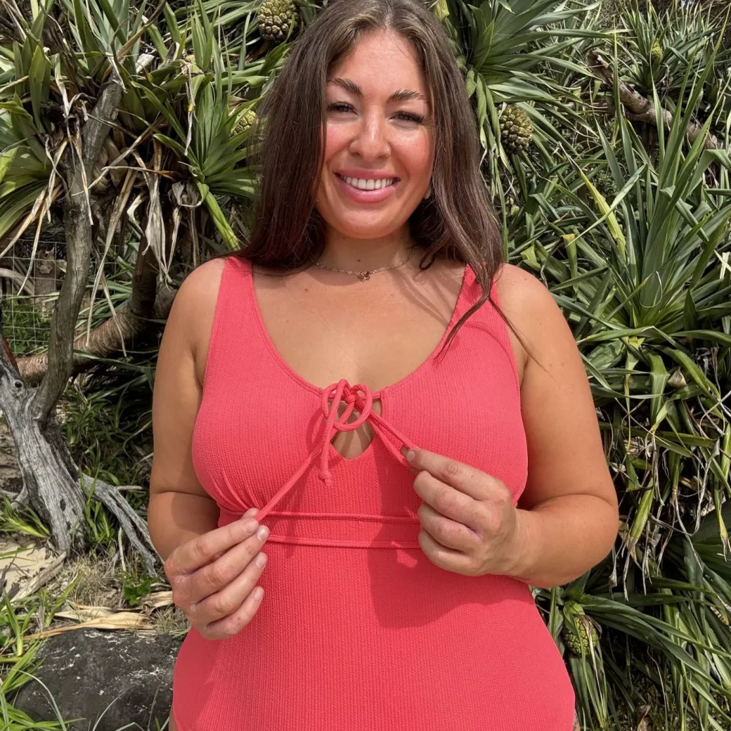 I'll Be Right Here Swimsuit - Coral