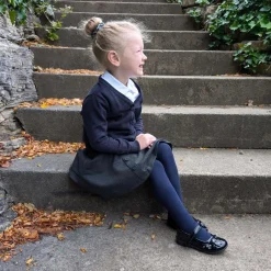 Kids Cotton Tights - Navy