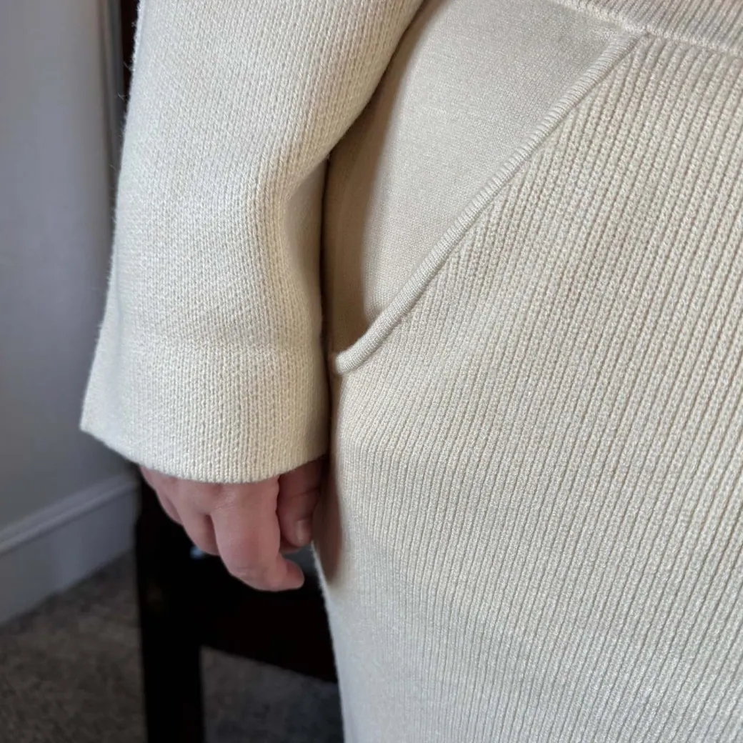 Knit Cropped Jumper - Oatmeal