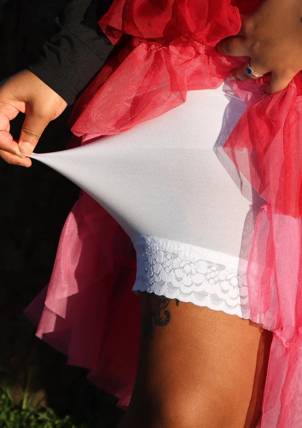 Lace Stay Cool Chub Rub Shorts - White