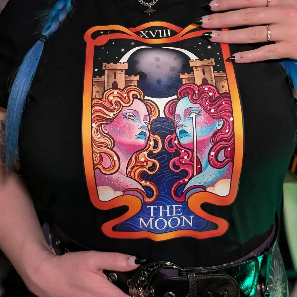 Major Arcana Baby Tee - XVIII The Moon