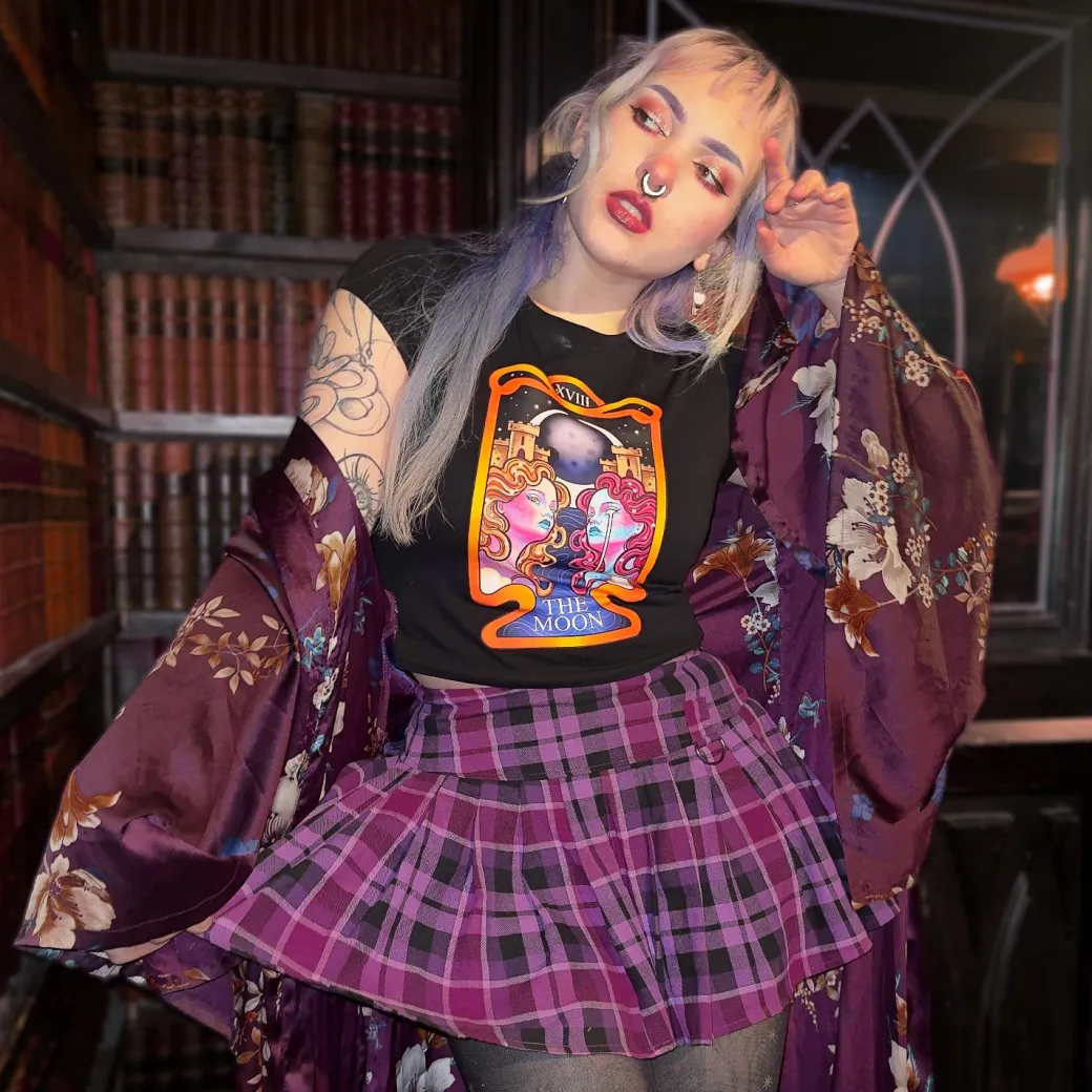 Major Arcana Baby Tee - XVIII The Moon