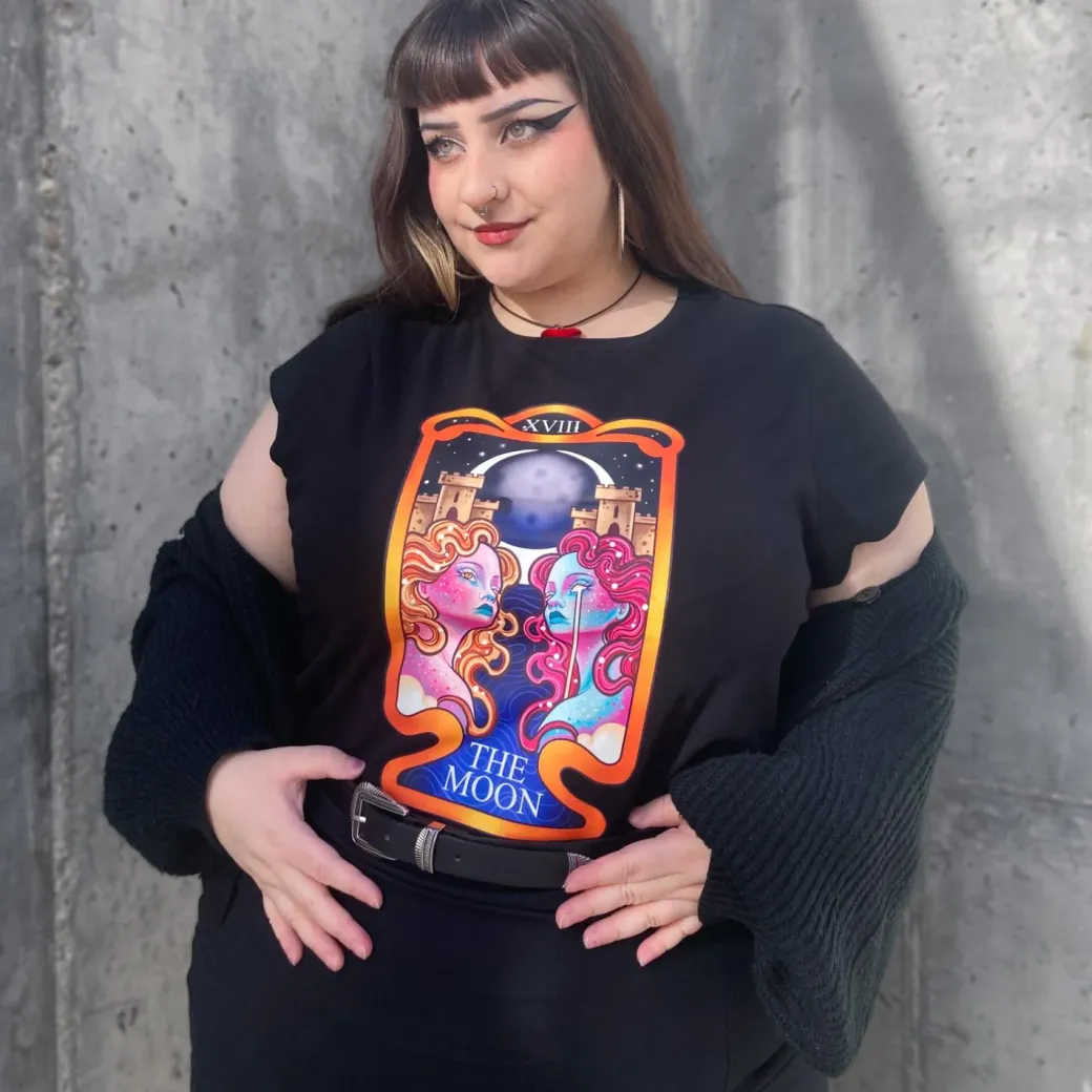 Major Arcana Baby Tee - XVIII The Moon