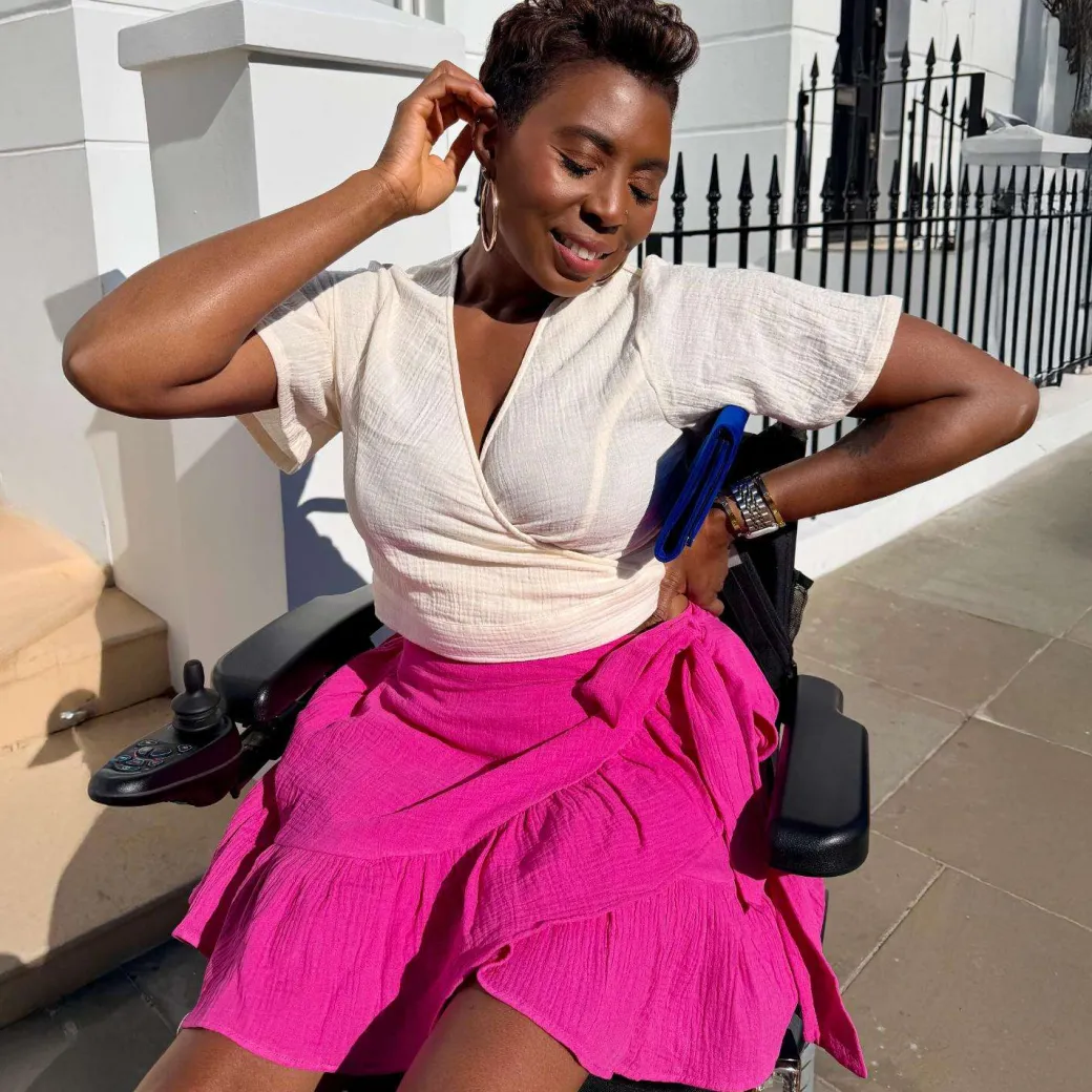 Mary Cotton Gauze Wrap Skirt - Peony