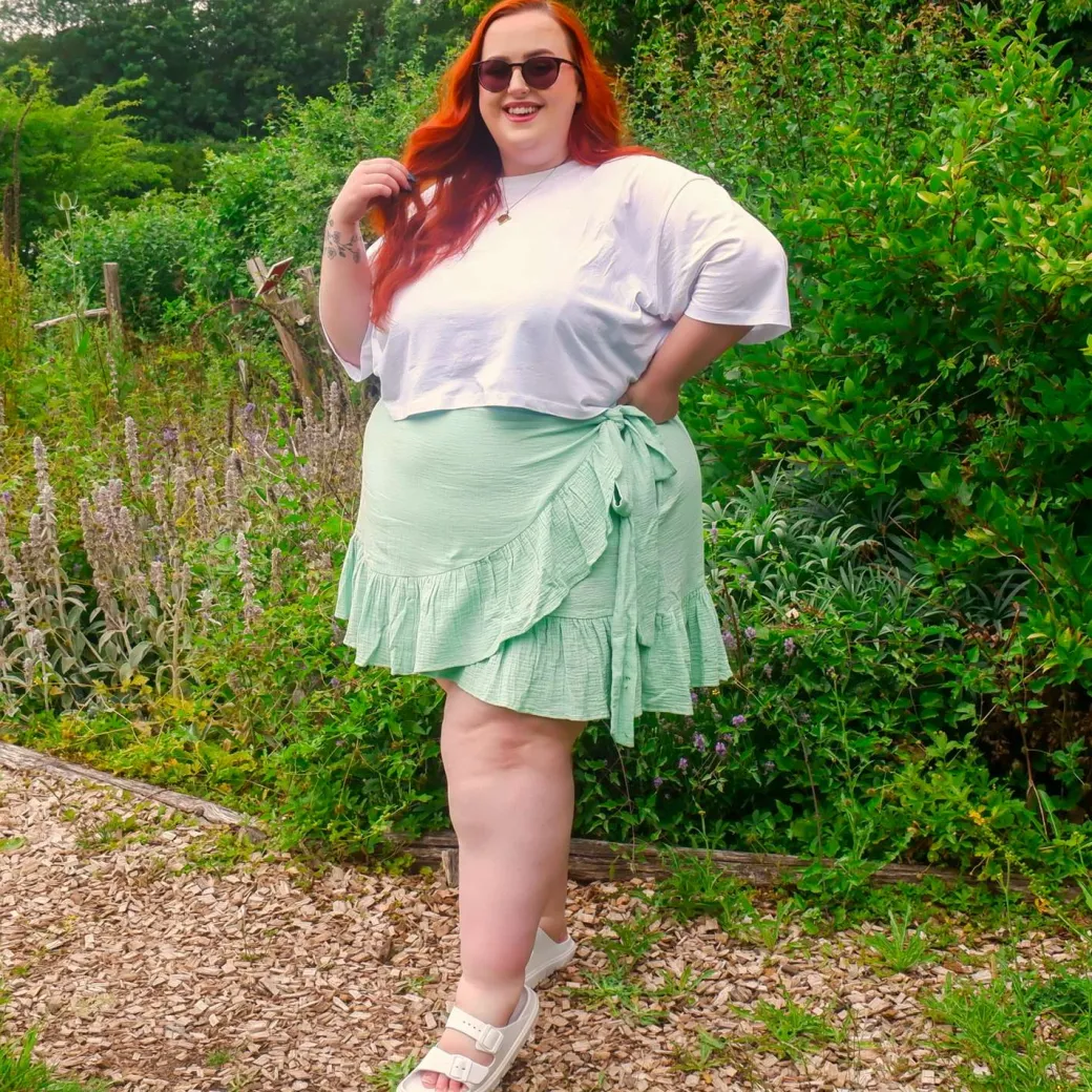 Mary Cotton Gauze Wrap Skirt - Pistachio