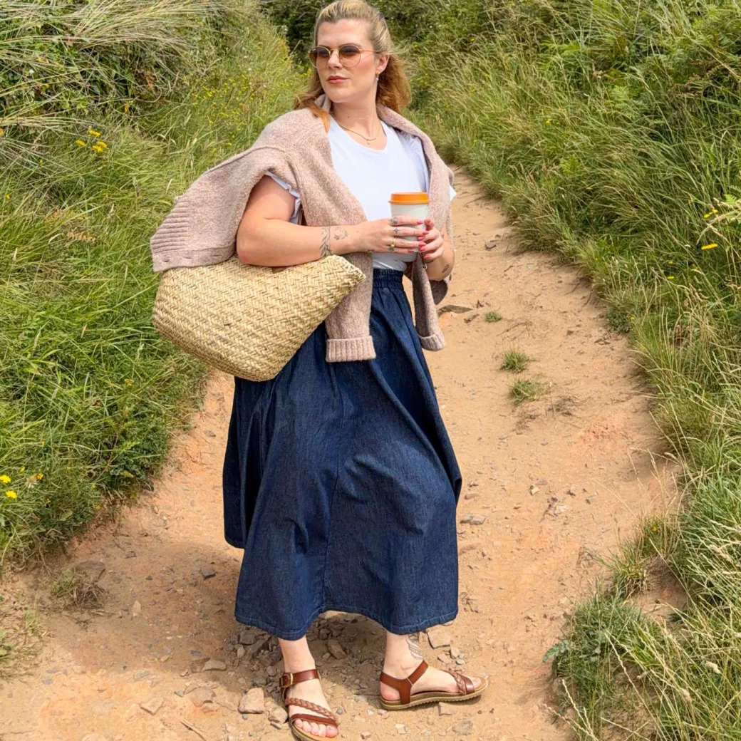 Maxi Chambray Skirt - Denim