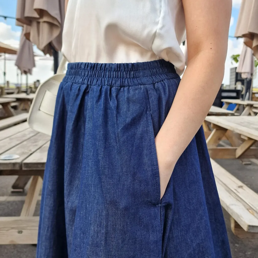 Maxi Chambray Skirt - Denim
