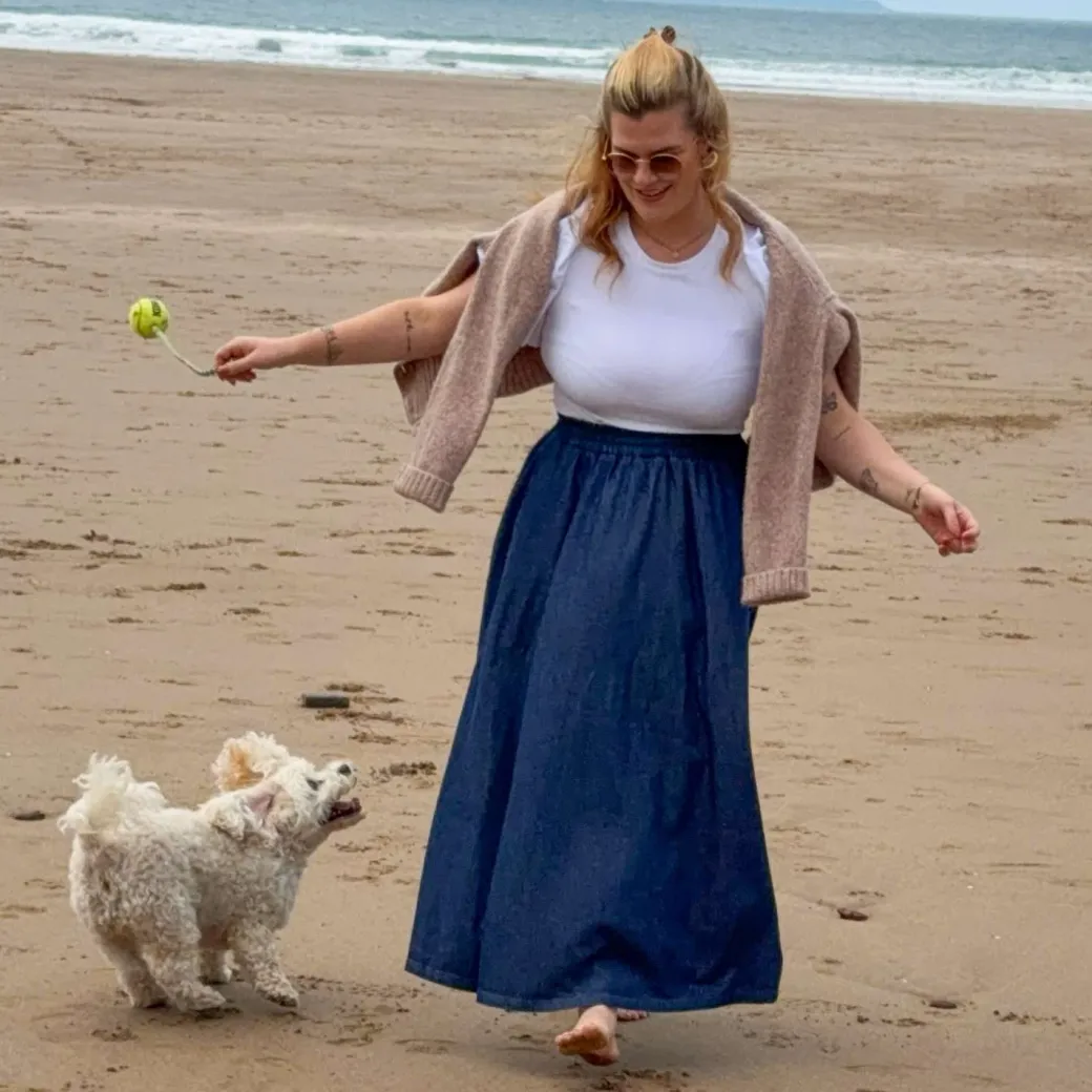 Maxi Chambray Skirt - Denim