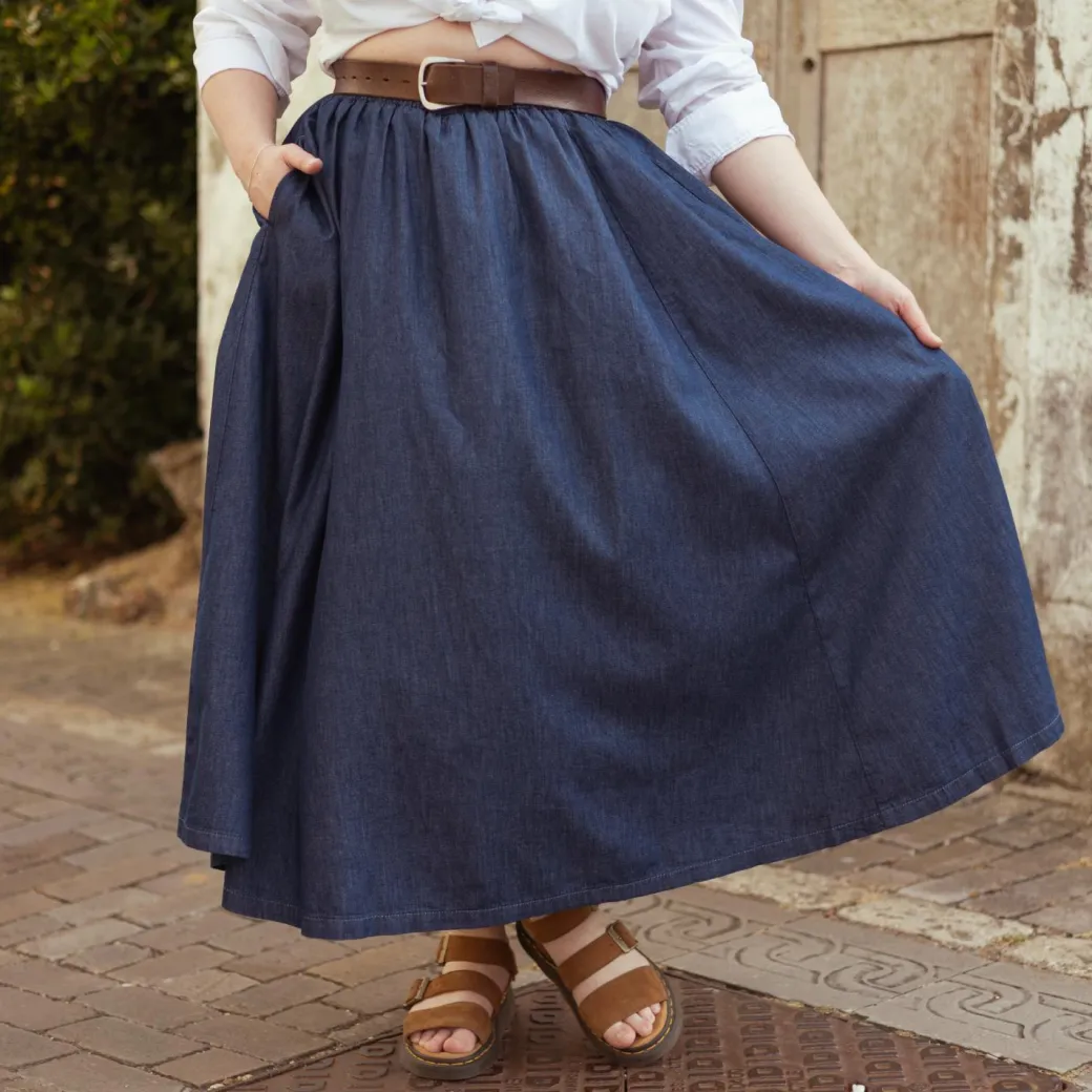 Maxi Chambray Skirt - Denim
