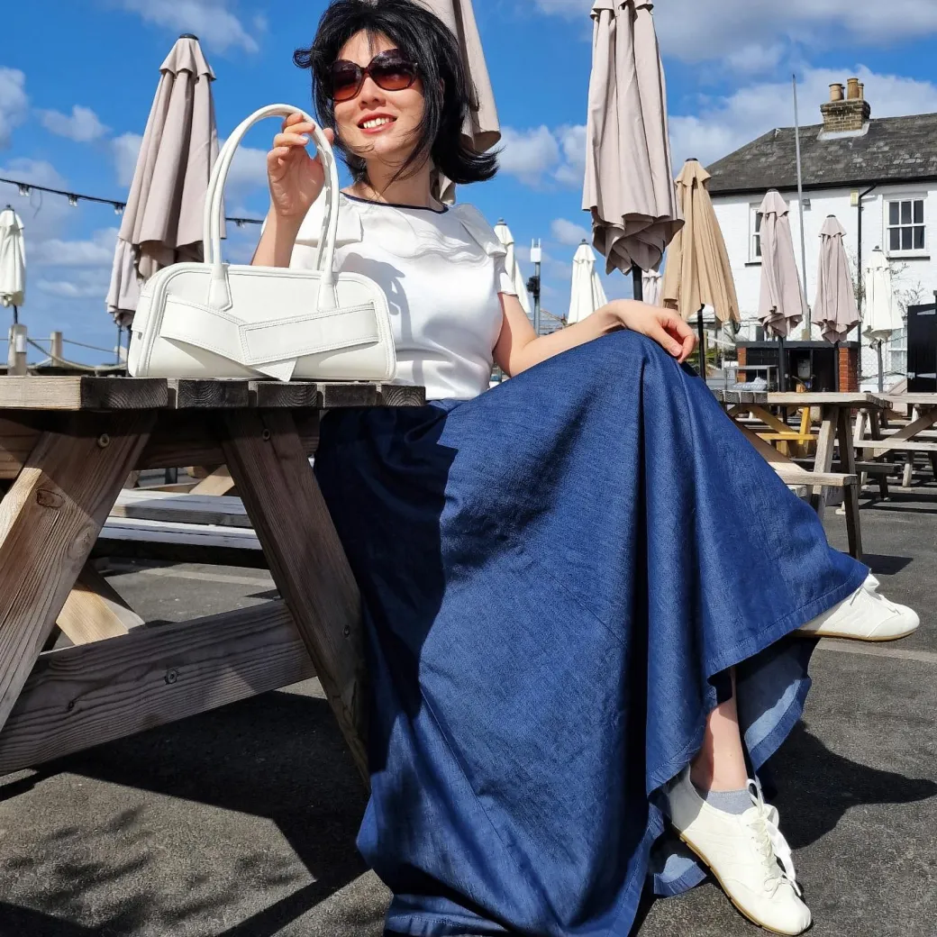 Maxi Chambray Skirt - Denim