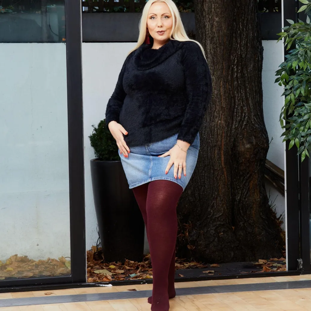 Merino Wool Tights - Red Velvet Cake