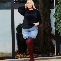 Merino Wool Tights - Red Velvet Cake