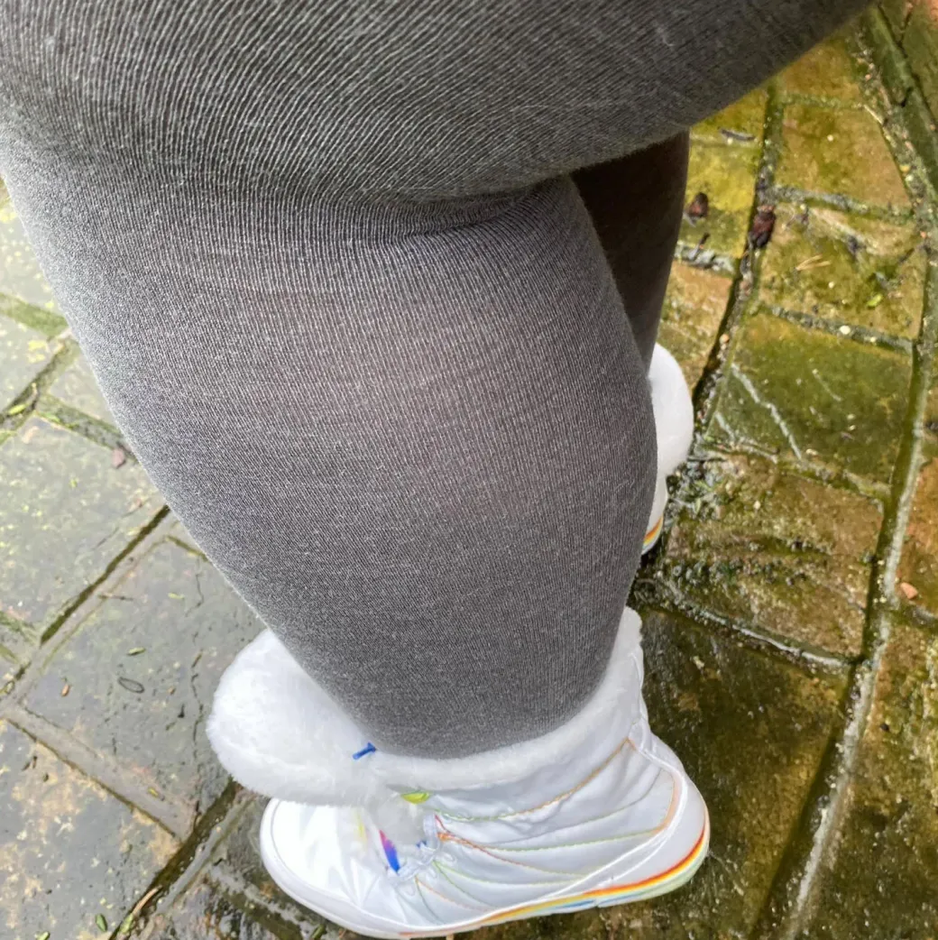 Merino Wool Tights - Silver Lining