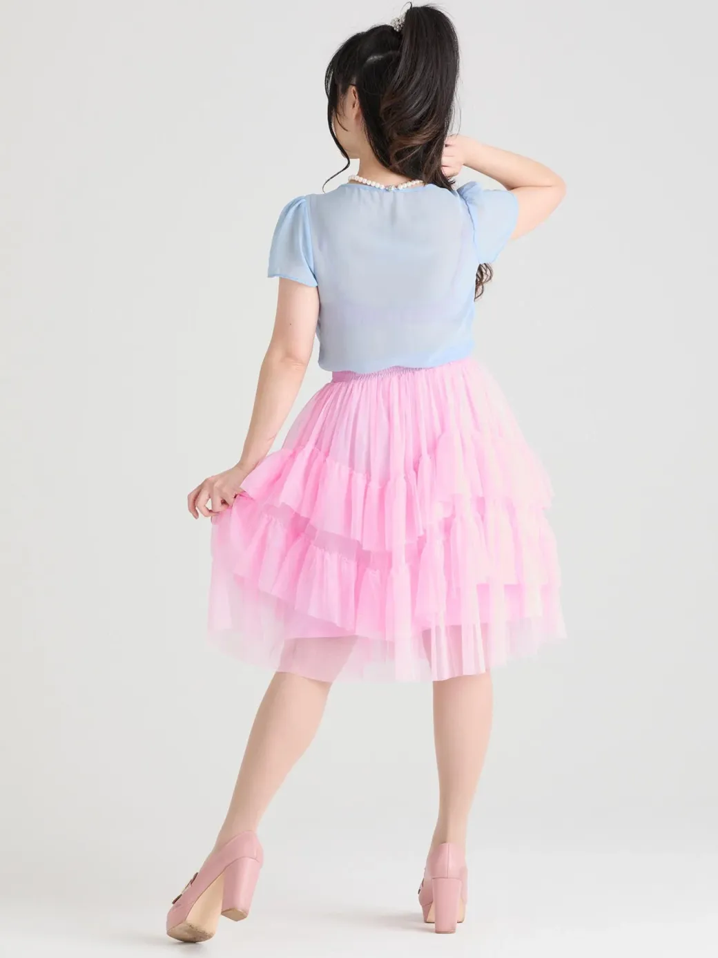Mesh Skirt - Flushing Pink