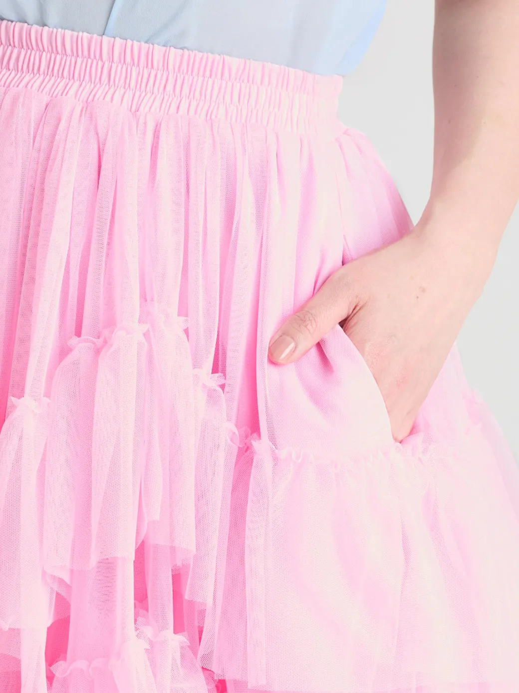Mesh Skirt - Flushing Pink
