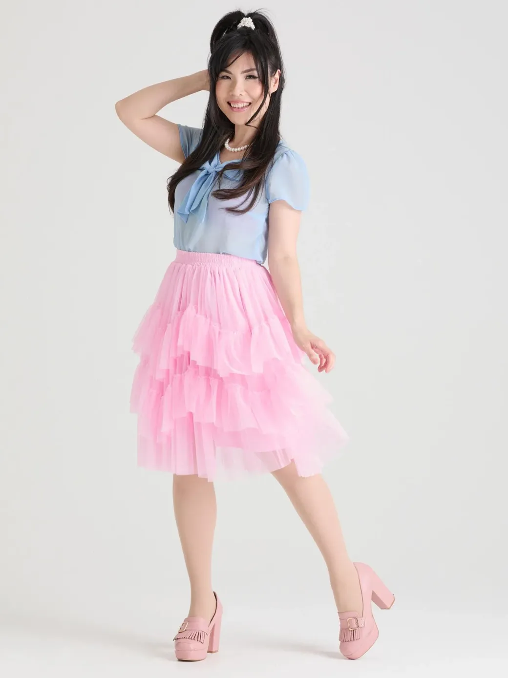 Mesh Skirt - Flushing Pink