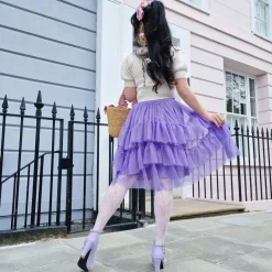 Mesh Skirt - Lavender Fields