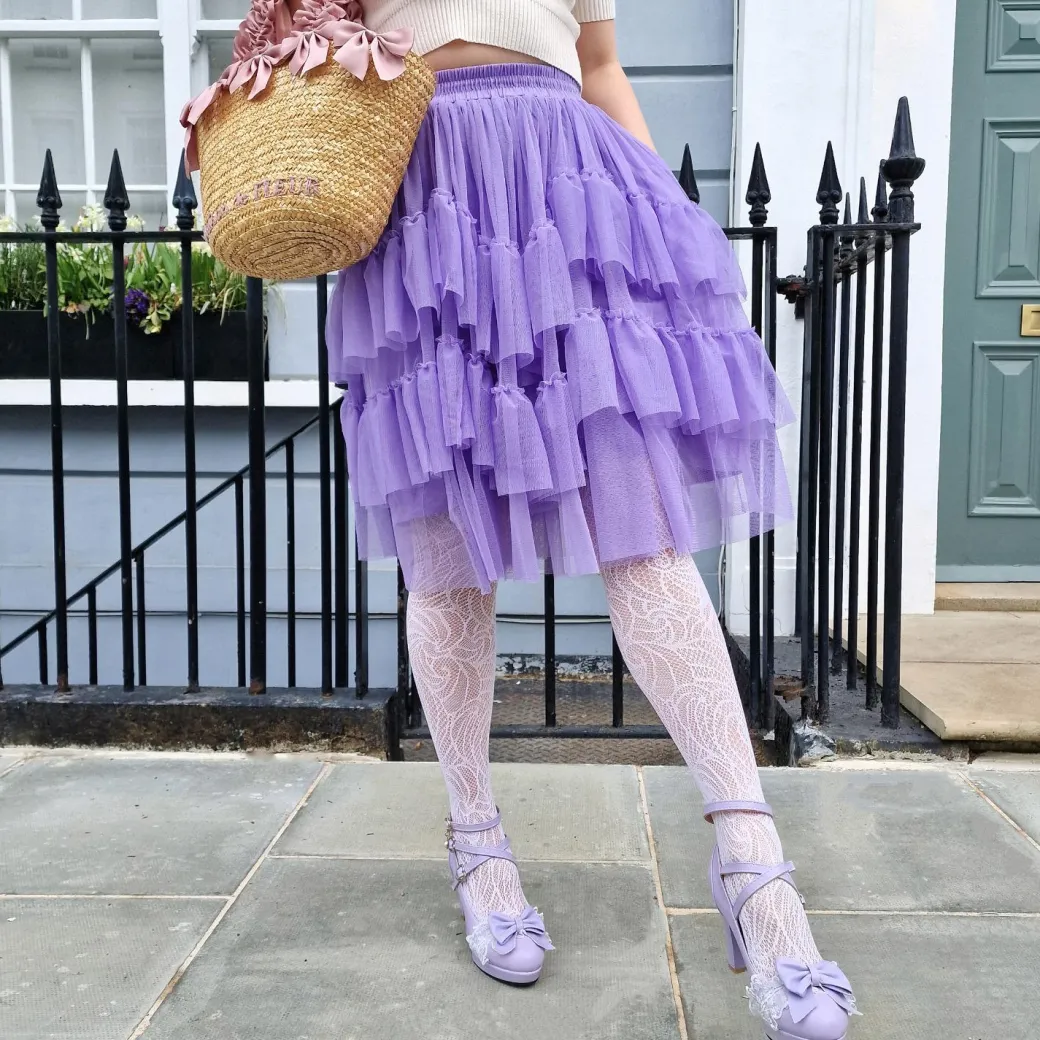 Mesh Skirt - Lavender Fields