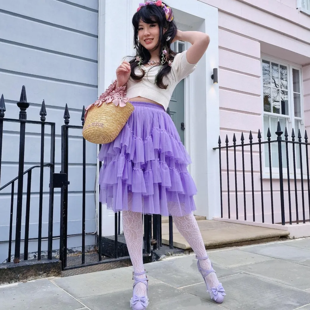 Mesh Skirt - Lavender Fields