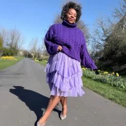 Mesh Skirt - Lavender Fields