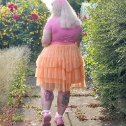 Mesh Skirt - Peach Mousse
