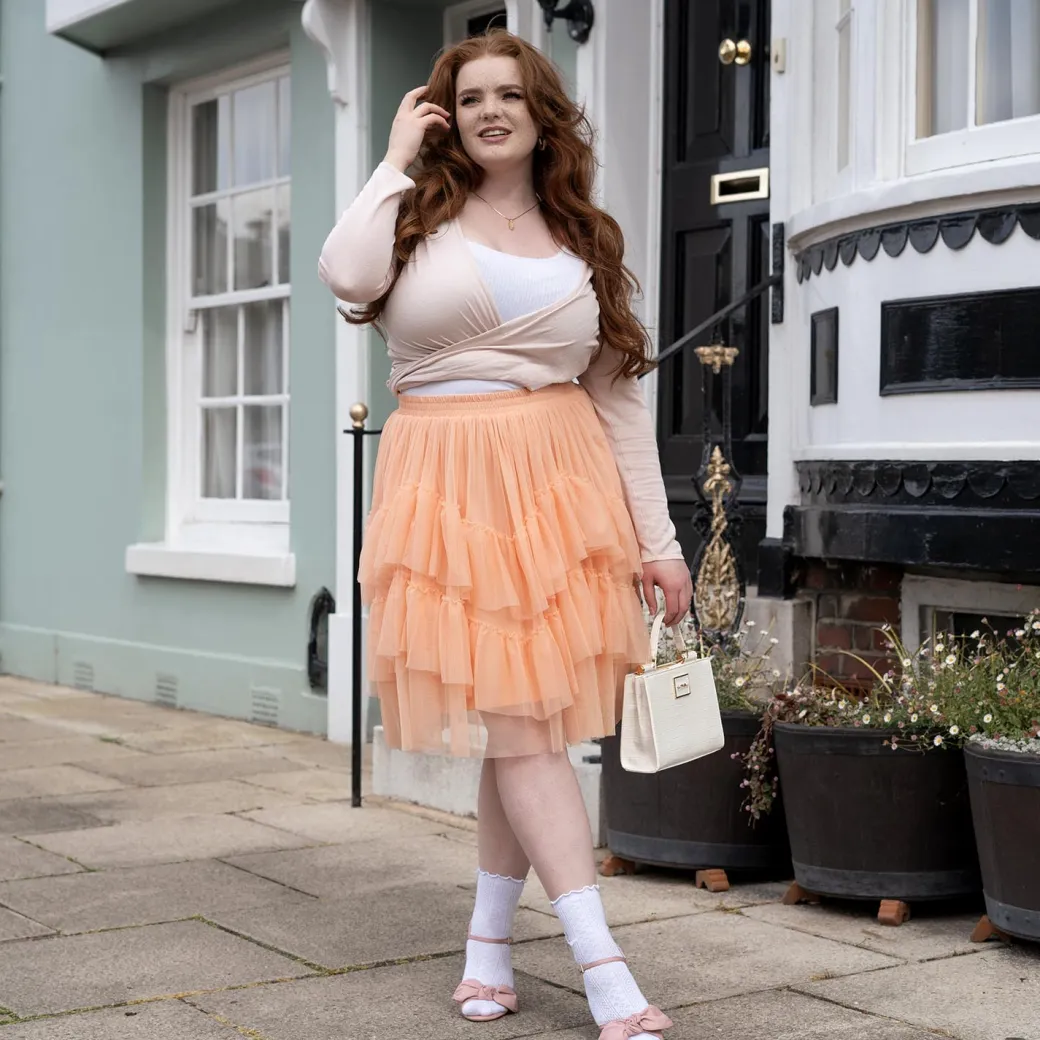 Mesh Skirt - Peach Mousse