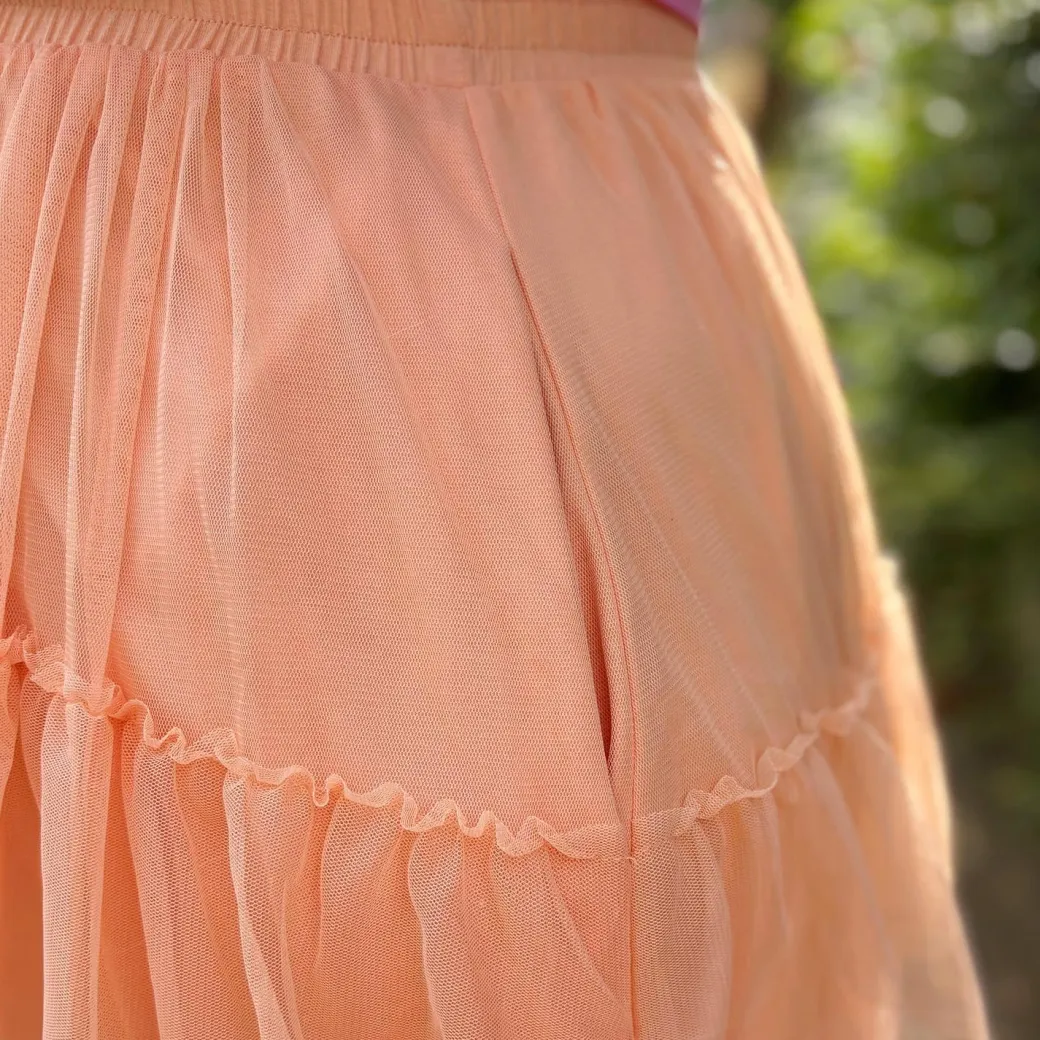 Mesh Skirt - Peach Mousse
