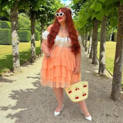 Mesh Skirt - Peach Mousse