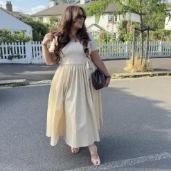 Midaxi Tee Poplin Dress - Oatmeal