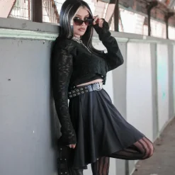 Mini-Flare Skirt - Charcoal