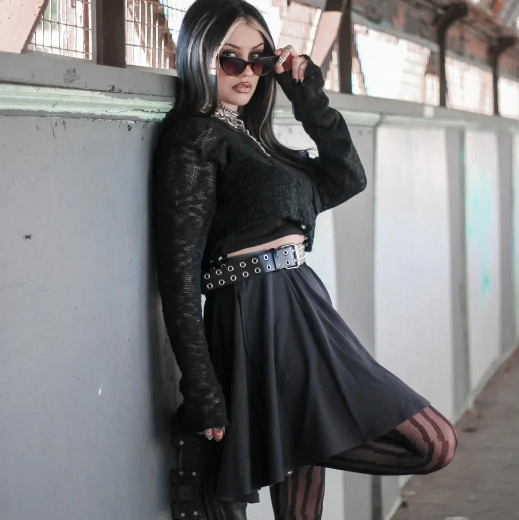 Mini-Flare Skirt - Charcoal