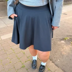 Mini-Flare Skirt - Charcoal