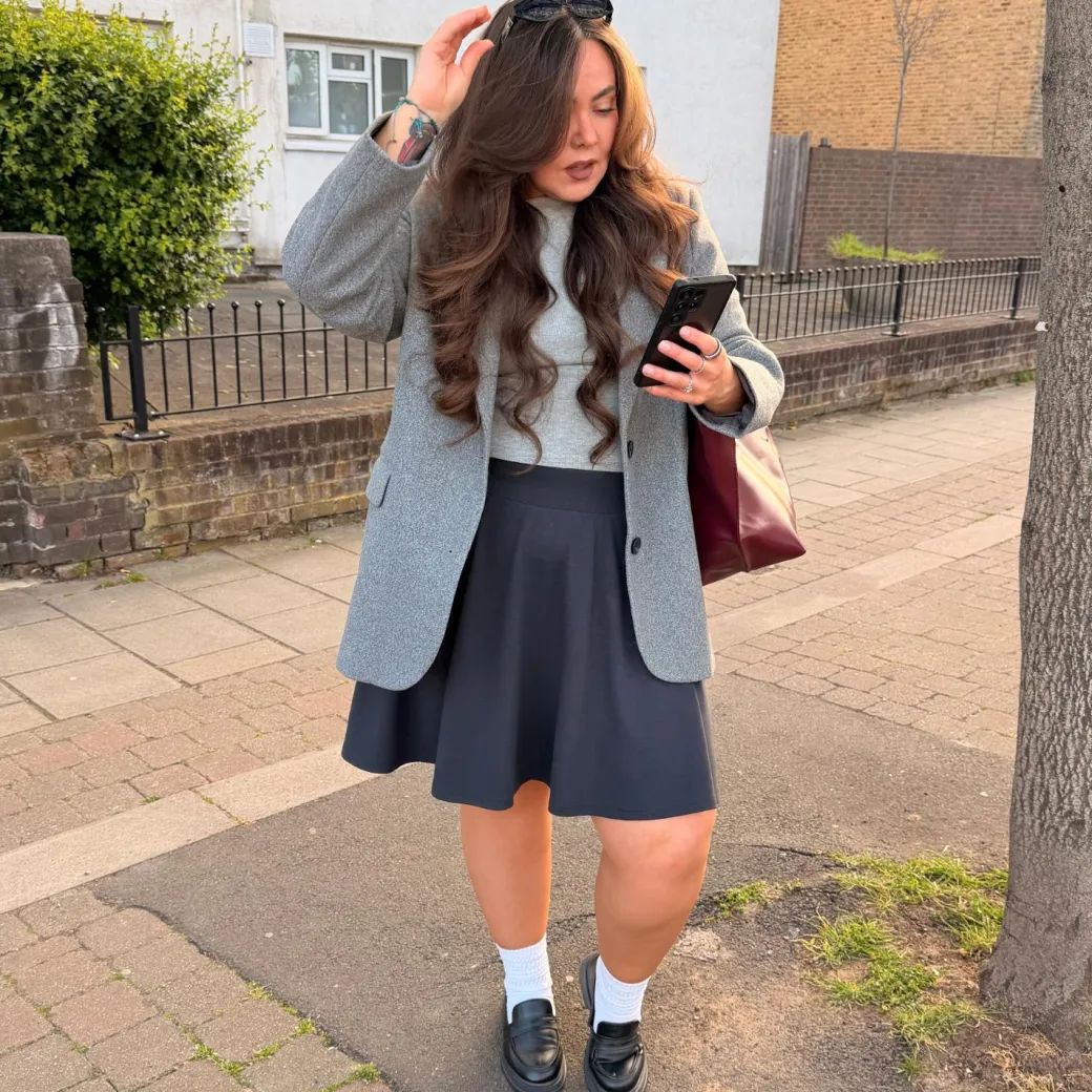 Mini-Flare Skirt - Charcoal