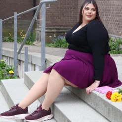 Mini-Flare Skirt - Mulberry