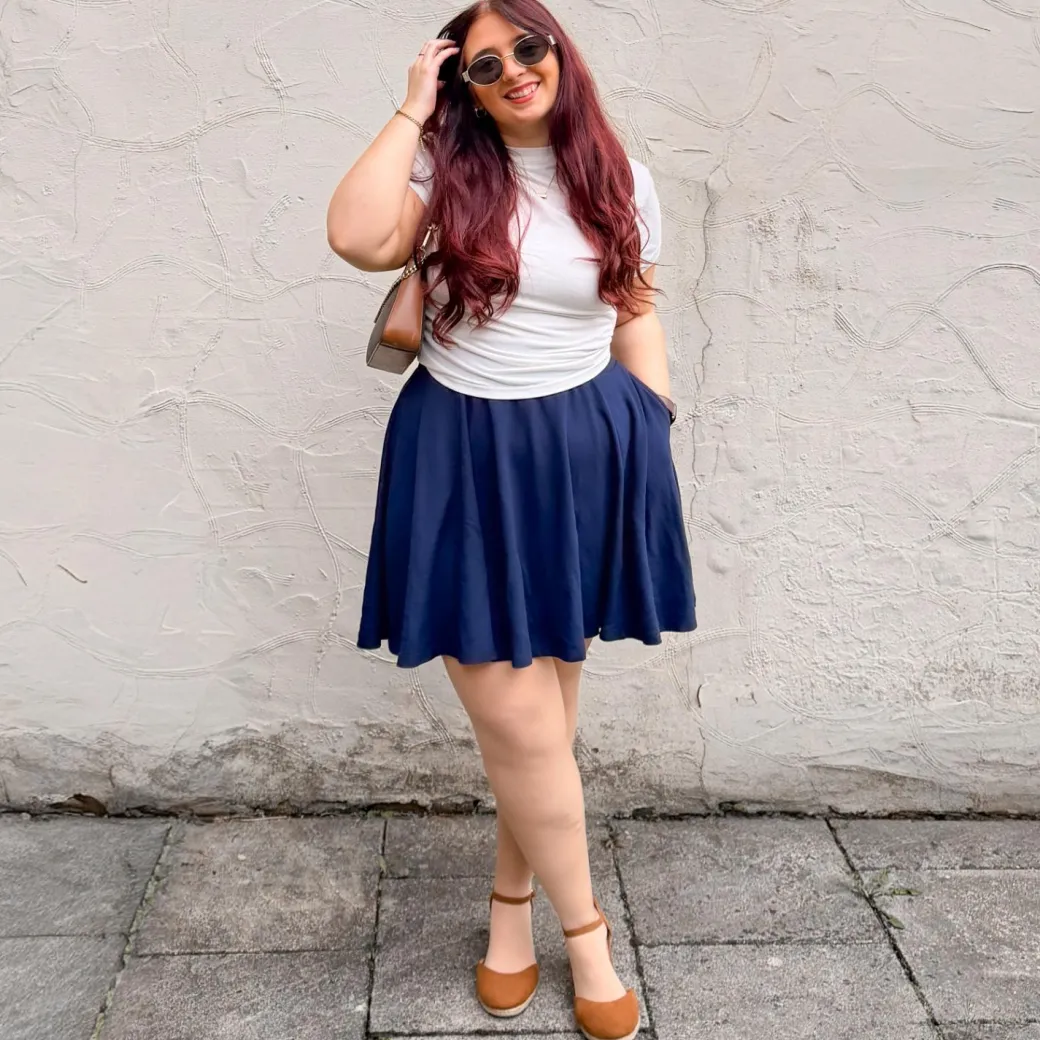 Mini-Flare Skirt - Navy