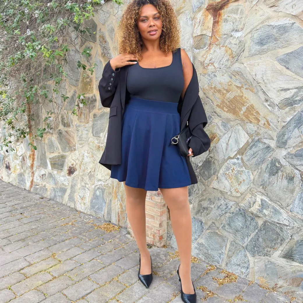 Mini-Flare Skirt - Navy
